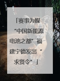 赛事为媒 “中国新能源电池之都”福建宁德发出“求贤令”