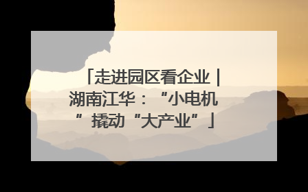 走进园区看企业｜湖南江华：“小电机”撬动“大产业”