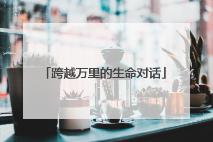 跨越万里的生命对话