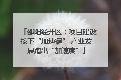 邵阳经开区：项目建设按下“加速键” 产业发展跑出“加速度”