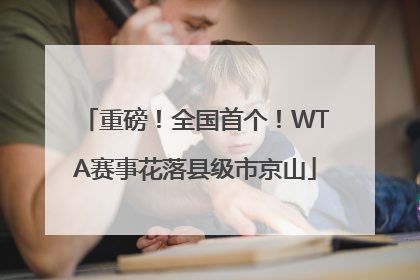 重磅！全国首个！WTA赛事花落县级市京山