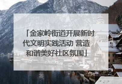 金家岭街道开展新时代文明实践活动 营造和谐美好社区氛围
