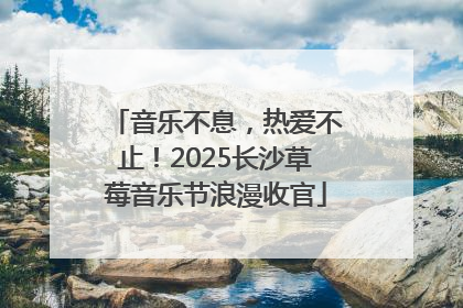 音乐不息，热爱不止！2025长沙草莓音乐节浪漫收官