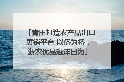 青田打造农产品出口展销平台 以侨为桥，浙农优品越洋出海