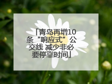 青岛再增10条“响应式”公交线 减少非必要停靠时间