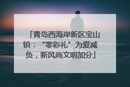 青岛西海岸新区宝山镇：“零彩礼”为爱减负，新风尚文明加分