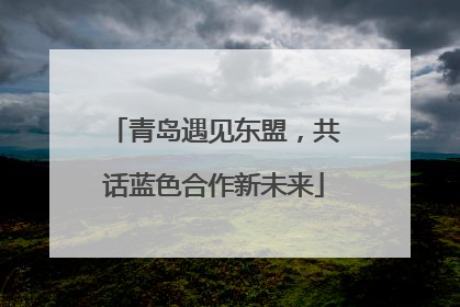青岛遇见东盟，共话蓝色合作新未来