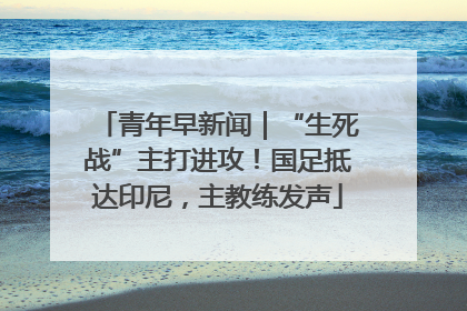 青年早新闻｜“生死战”主打进攻！国足抵达印尼，主教练发声