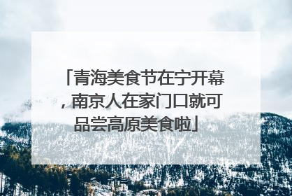 青海美食节在宁开幕，南京人在家门口就可品尝高原美食啦