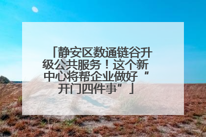 静安区数通链谷升级公共服务！这个新中心将帮企业做好“开门四件事”