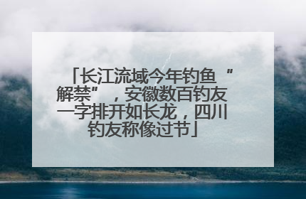 长江流域今年钓鱼“解禁”，安徽数百钓友一字排开如长龙，四川钓友称像过节