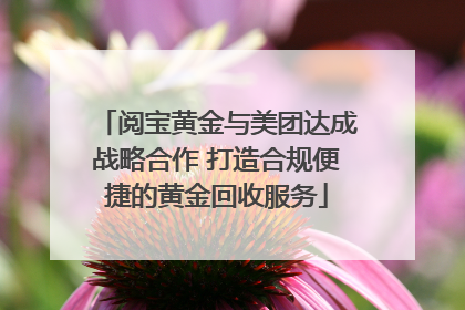 阅宝黄金与美团达成战略合作 打造合规便捷的黄金回收服务