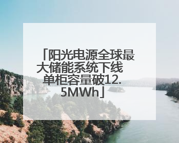 阳光电源全球最大储能系统下线 单柜容量破12.5MWh