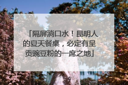 隔屏淌口水！昆明人的夏天餐桌，必定有呈贡豌豆粉的一席之地