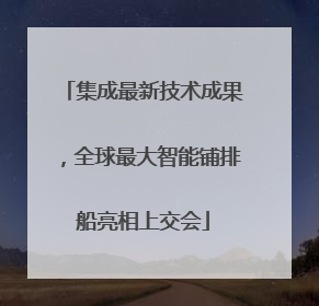 集成最新技术成果，全球最大智能铺排船亮相上交会