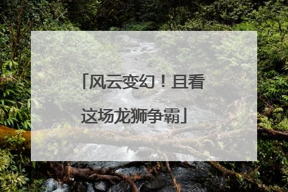 风云变幻！且看这场龙狮争霸