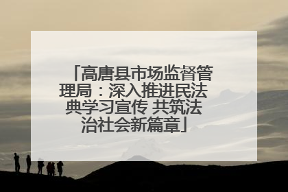 高唐县市场监督管理局：深入推进民法典学习宣传 共筑法治社会新篇章