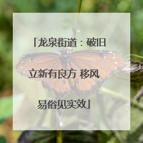 龙泉街道：破旧立新有良方 移风易俗见实效