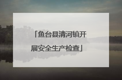 鱼台县清河镇开展安全生产检查