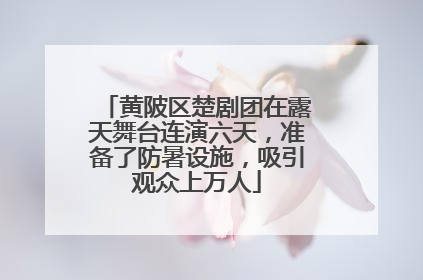 黄陂区楚剧团在露天舞台连演六天，准备了防暑设施，吸引观众上万人