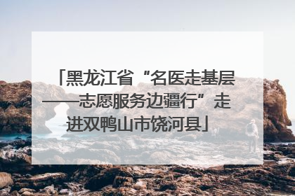 黑龙江省“名医走基层——志愿服务边疆行”走进双鸭山市饶河县