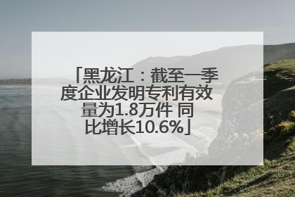 黑龙江：截至一季度企业发明专利有效量为1.8万件 同比增长10.6%