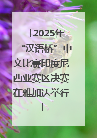 2025年“汉语桥”中文比赛印度尼西亚赛区决赛在雅加达举行