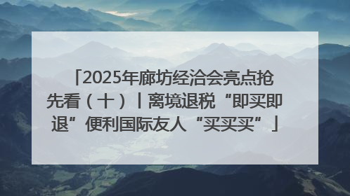 2025年廊坊经洽会亮点抢先看（十）丨离境退税“即买即退”便利国际友人“买买买”