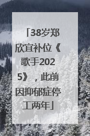 38岁郑欣宜补位《歌手2025》，此前因抑郁症停工两年
