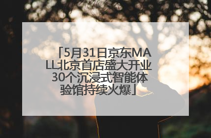 5月31日京东MALL北京首店盛大开业 30个沉浸式智能体验馆持续火爆