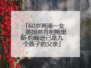 60岁再添一女，英国前首相鲍里斯·约翰逊已是九个孩子的父亲
