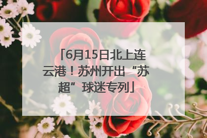 6月15日北上连云港！苏州开出“苏超”球迷专列