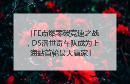 FE点燃零碳竞速之战，DS潘世奇车队成为上海站首轮最大赢家