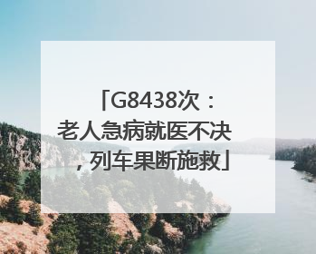 G8438次：老人急病就医不决，列车果断施救