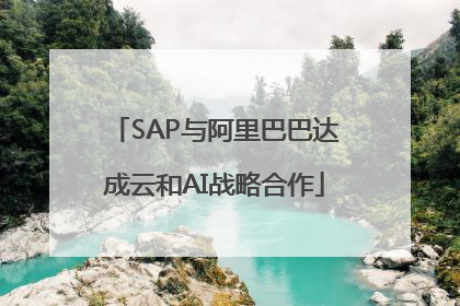 SAP与阿里巴巴达成云和AI战略合作